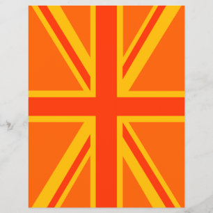Prospectus 21,6 Cm X 24,94 Cm Gras orange Union Jack Britanniques Drapeau Swag