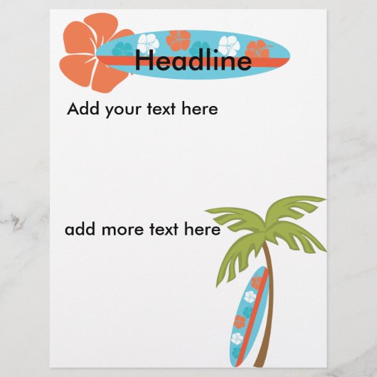 Prospectus 21,6 Cm X 24,94 Cm Hibiscus Surboard (Devant)