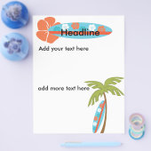 Prospectus 21,6 Cm X 24,94 Cm Hibiscus Surboard (Simple)