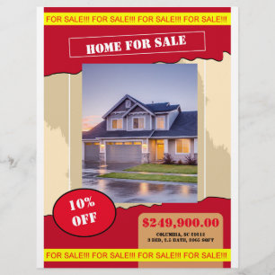 Prospectus 21,6 Cm X 24,94 Cm Home for sale flyer poster