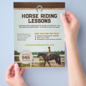 Prospectus 21,6 Cm X 24,94 Cm Horse Riding Lessons Flyer Template (main)