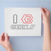 Prospectus 21,6 Cm X 24,94 Cm I Heart Geek ASCII ART (main)