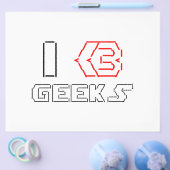 Prospectus 21,6 Cm X 24,94 Cm I Heart Geek ASCII ART (Simple)