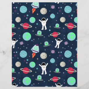 Prospectus 21,6 Cm X 24,94 Cm Illustration du Motif spatial