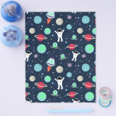 Prospectus 21,6 Cm X 24,94 Cm Illustration du Motif spatial (Simple)