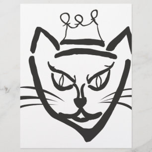Prospectus 21,6 Cm X 24,94 Cm Illustration du roi chat, chaton de dessin animé