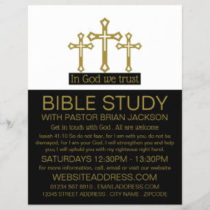 Prospectus 21,6 Cm X 24,94 Cm In God We Trust, Crucifix, Christian Bible Class