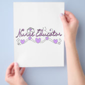 Prospectus 21,6 Cm X 24,94 Cm Infirmière éducatrice Conception des Coeurs Rose (main)