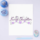 Prospectus 21,6 Cm X 24,94 Cm Infirmière éducatrice Conception des Coeurs Rose (Simple)