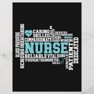 Prospectus 21,6 Cm X 24,94 Cm Infirmière mignonne RN LVN École d'infirmières Méd