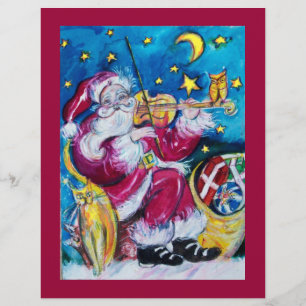 Prospectus 21,6 Cm X 24,94 Cm INSPIRED VIOLINIST SANTA  Christmas