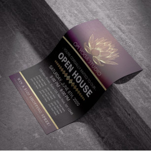 Prospectus 21,6 Cm X 24,94 Cm Instructeur de méditation YOGA Studio Open House L