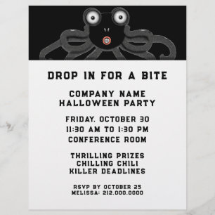 Prospectus 21,6 Cm X 24,94 Cm Invitation à la soirée d'Halloween au bureau
