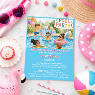 Prospectus 21,6 Cm X 24,94 Cm Invitation d'anniversaire de fille pour une fête a