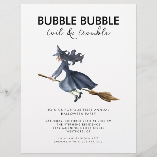 Prospectus 21,6 Cm X 24,94 Cm Invitation de la fête d'Halloween (Devant)