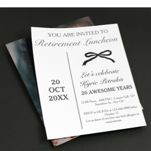Prospectus 21,6 Cm X 24,94 Cm Invitation pour une réception de retraite économi