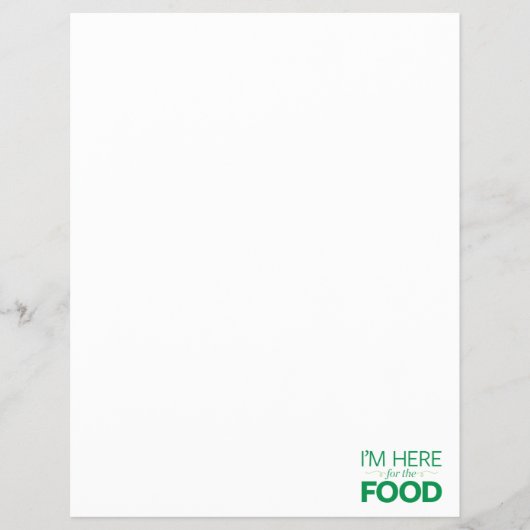 Prospectus 21,6 Cm X 24,94 Cm Je suis ici pour la nourriture (Devant)