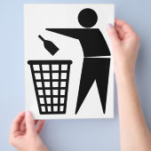 Prospectus 21,6 Cm X 24,94 Cm Jeter des ordures (bouteille) (main)