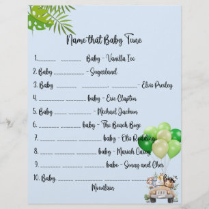 Prospectus 21,6 Cm X 24,94 Cm Jeux Baby showers Baby Safari