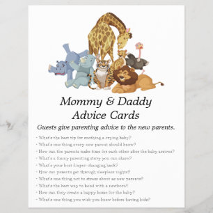 Prospectus 21,6 Cm X 24,94 Cm Jeux de Baby shower Jungle Safari