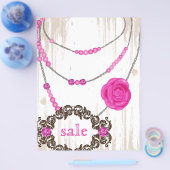 Prospectus 21,6 Cm X 24,94 Cm Joaillerie Flyer Collier Rose Brown rose (Simple)