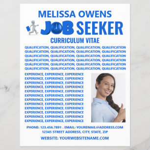 Prospectus 21,6 Cm X 24,94 Cm Job Seekers Logo, Curriculum Vitae Flyer