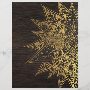 Prospectus 21,6 Cm X 24,94 Cm Jolie fleur tendance henné design dessiné à la mai