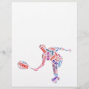 Prospectus 21,6 Cm X 24,94 Cm Joueur de tennis