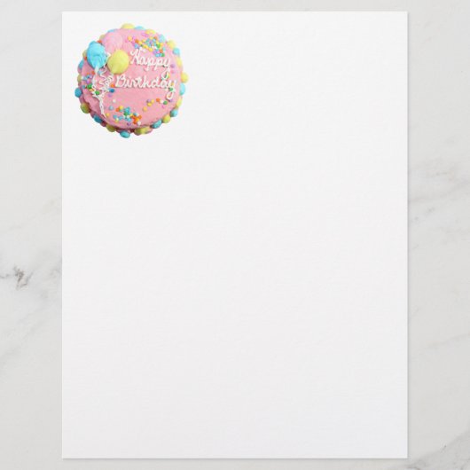 Prospectus 21,6 Cm X 24,94 Cm Joyeux prospectus de gâteau d'anniversaire (Devant)
