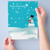 Prospectus 21,6 Cm X 24,94 Cm Joyeux Snowman Noël hiver Flyer (main)