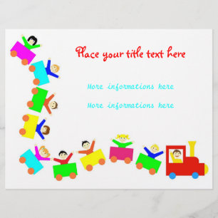 Prospectus 21,6 Cm X 24,94 Cm Joyeux Train pour enfants