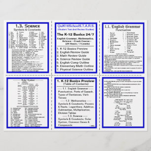 Prospectus 21,6 Cm X 24,94 Cm K-12 Basics 24h/24, 7j/7 - Cours de crash - Brochu