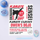 Prospectus 21,6 Cm X 24,94 Cm Karate Design, Karate Class Publicité (Simple)