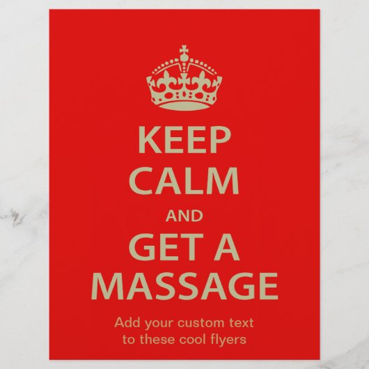 Prospectus 21,6 Cm X 24,94 Cm Keep Calm and Get a massage (Devant)
