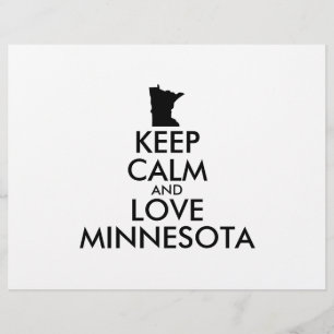 Prospectus 21,6 Cm X 24,94 Cm KEEP CALM et LOVE MINNESOTA