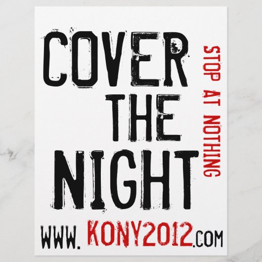 Prospectus 21,6 Cm X 24,94 Cm Kony 2012 Flyers pour la nuit (Devant)