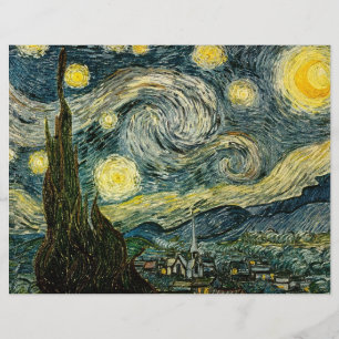 Prospectus 21,6 Cm X 24,94 Cm La Nuit étoilée de Vincent van Gogh (1889)