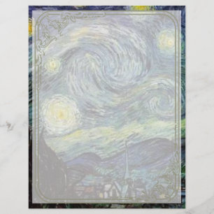 Prospectus 21,6 Cm X 24,94 Cm La Nuit étoilée par Vincent van Gogh.