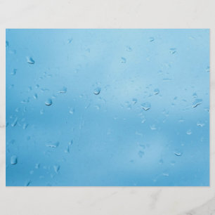 Prospectus 21,6 Cm X 24,94 Cm La pluie tombe sur le verre de la fenêtre