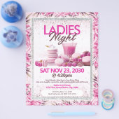Prospectus 21,6 Cm X 24,94 Cm Ladies Night Party Pink Flyer Template (Simple)