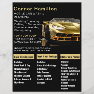 Prospectus 21,6 Cm X 24,94 Cm Lavage de voiture mobile Détail de la pression Lav