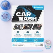 Prospectus 21,6 Cm X 24,94 Cm Lavage de voiture - (Modèle) Circulaire (Simple)