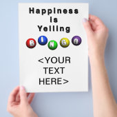 Prospectus 21,6 Cm X 24,94 Cm Le bonheur est de crier BINGO (main)