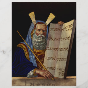 Prospectus 21,6 Cm X 24,94 Cm Le prophète Moïse avec les tablettes de la loi