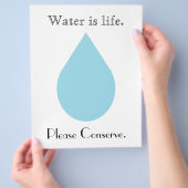 Prospectus 21,6 Cm X 24,94 Cm L'eau, c'est la vie. Veuillez Conserver. (main)