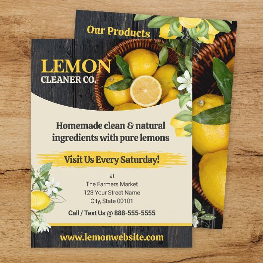 Prospectus 21,6 Cm X 24,94 Cm Lemons Flyer Template