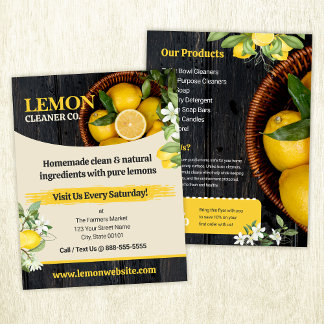 Prospectus 21,6 Cm X 24,94 Cm Lemons Flyer Template