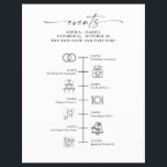 Prospectus 21,6 Cm X 24,94 Cm LETTRE D'ACCUEIL Icône Jour De Mariage<br><div class="desc">Ce magnifique calendrier de mariage et lettre de bienvenue sont parfaits pour tout mariage ! Modifiez facilement cette barre de planning d'icônes pour accueillir une variété d'événements. Il y a des icônes cachées que vous pouvez déplacer et ajuster n'importe où sur la chronologie. Ajoutez ou supprimez des événements, si nécessaire...</div>