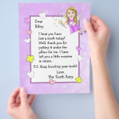Prospectus 21,6 Cm X 24,94 Cm Lettre de Tooth Fairy (main)