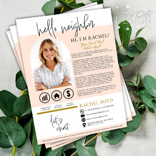 Prospectus 21,6 Cm X 24,94 Cm Lettre d'introduction de l'agent de liaison avoisi